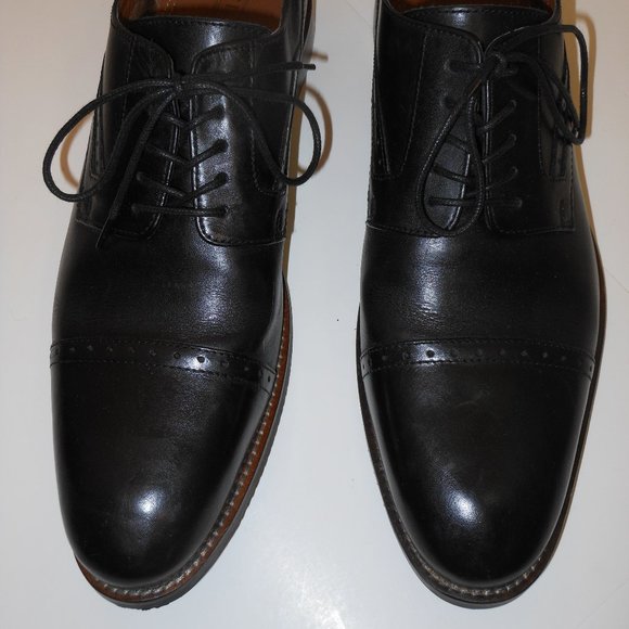 STATFORD AND STACEY ADAMS BLACK LEATHER OXFORD STYLE SHOE LOT SIZE 11 MEDIUM main image 15